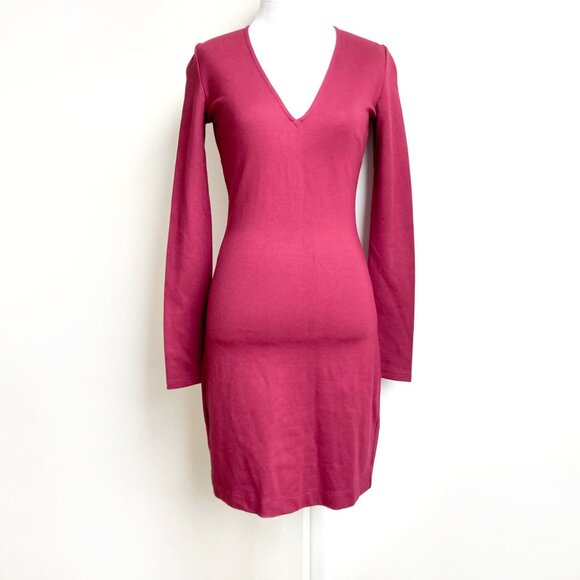 Babaton Aritzia V-Neck Bodycon Dress - Picture 2 of 12